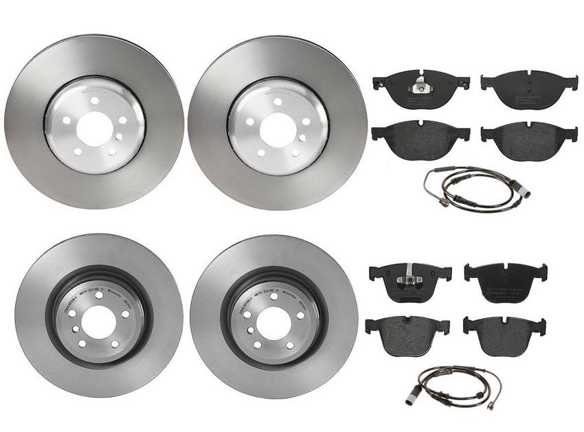 BMW Brake Kit - Brembo Pads & Rotors Front and Rear (374mm/370mm) (Low-Met) 34356791960 - Brembo 4038663KIT